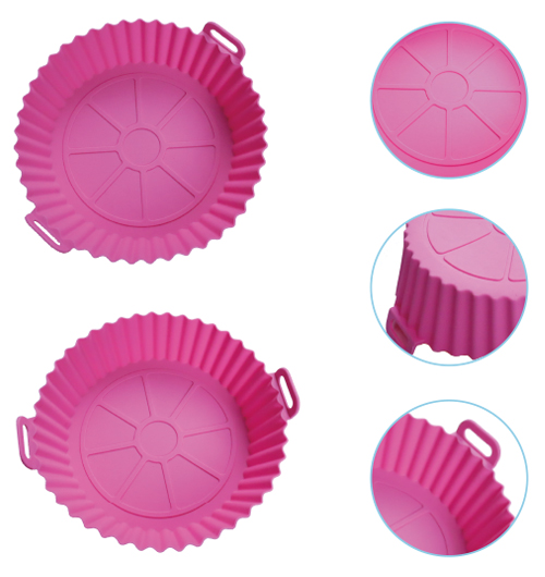 Hot Sale Custom Reusable Air Fryer Silicone Liners Non-Stick Baking Tray Air Fryer Silicone Pot