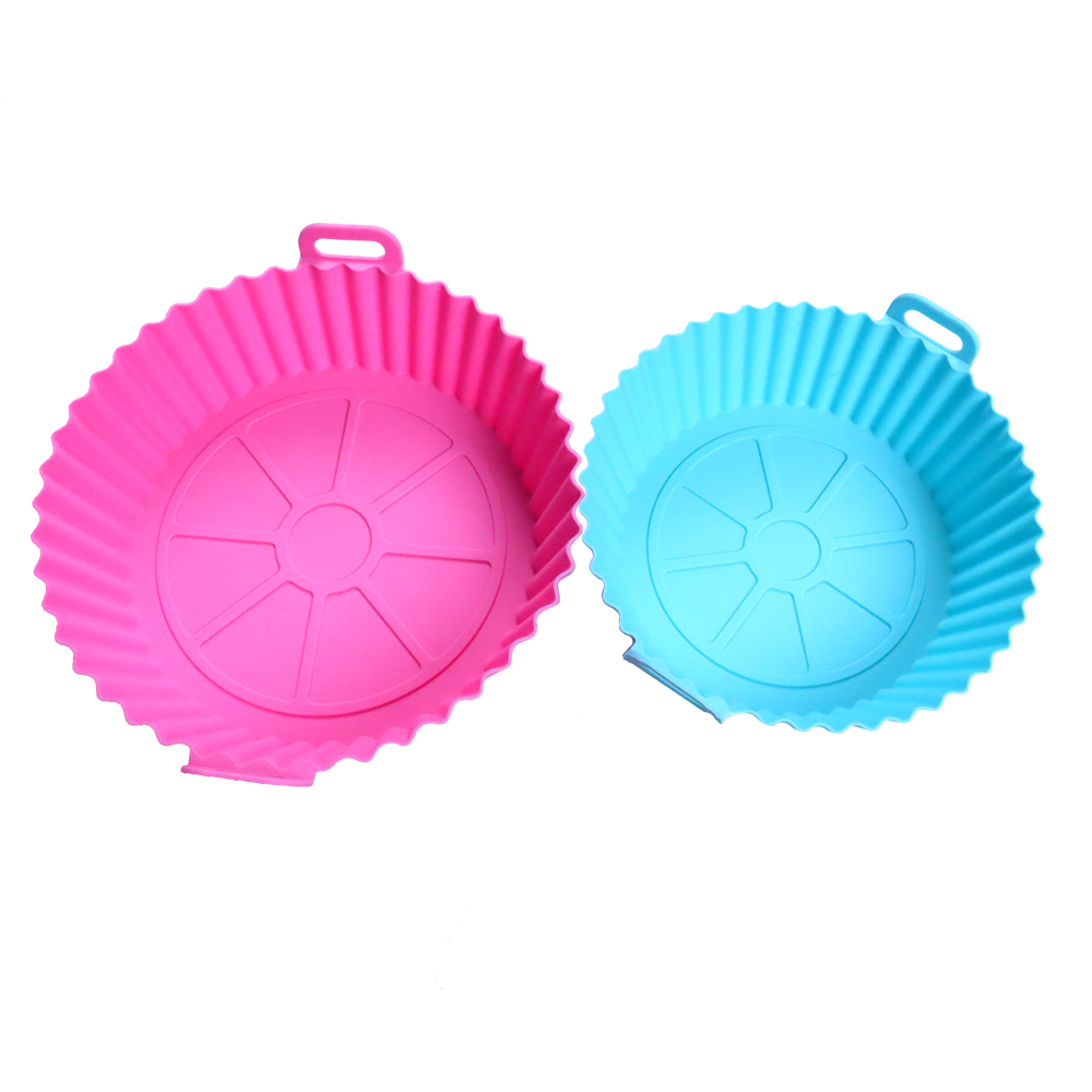 Hot Sale Custom Reusable Air Fryer Silicone Liners Non-Stick Baking Tray Air Fryer Silicone Pot