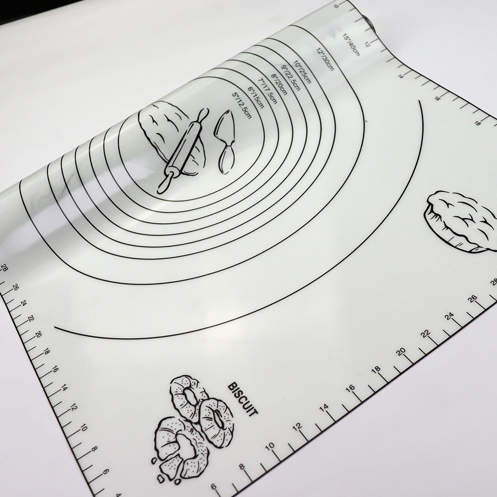 Silicone Pastry Mat, Extra Thick Non Stick Baking Mat 60 X 60cm 23.6 X  23.6in Fondant Mat With Measurement For Kneading Baking Cooking Dough  Rolling (