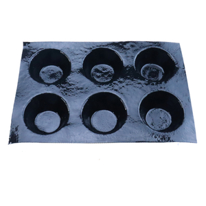 manufacturer supply 6 caves rectangle silicone cake mold non stick silicone bread baking tray forms