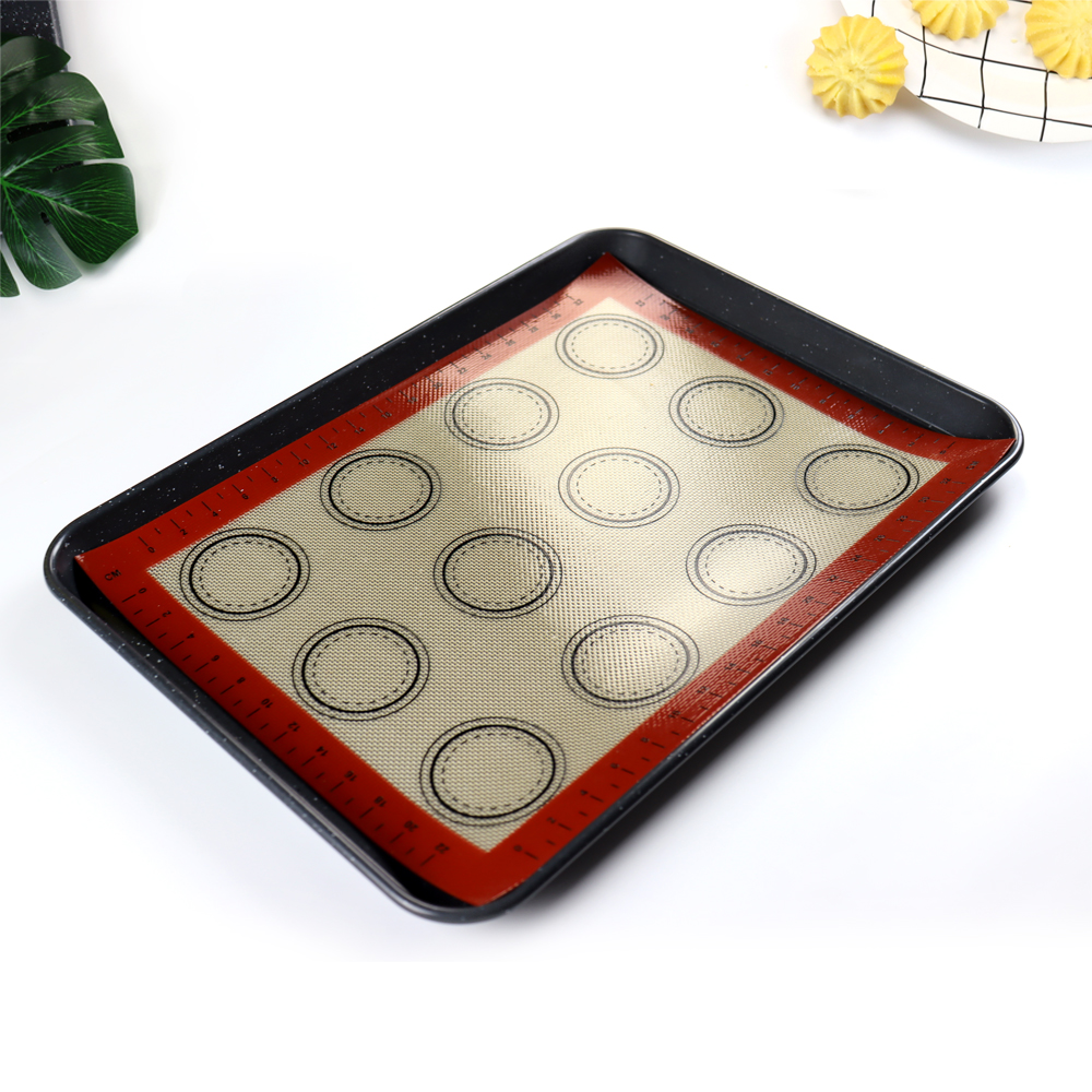 Popular 300*400mm Red Macaron Silicone Baking Mat for Oven Cooking