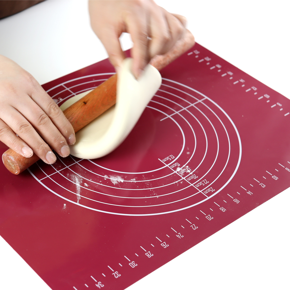 Silicone Pastry Mat with Measurements Non-stick Non-Slip Silicon For Dough Rolling Mat