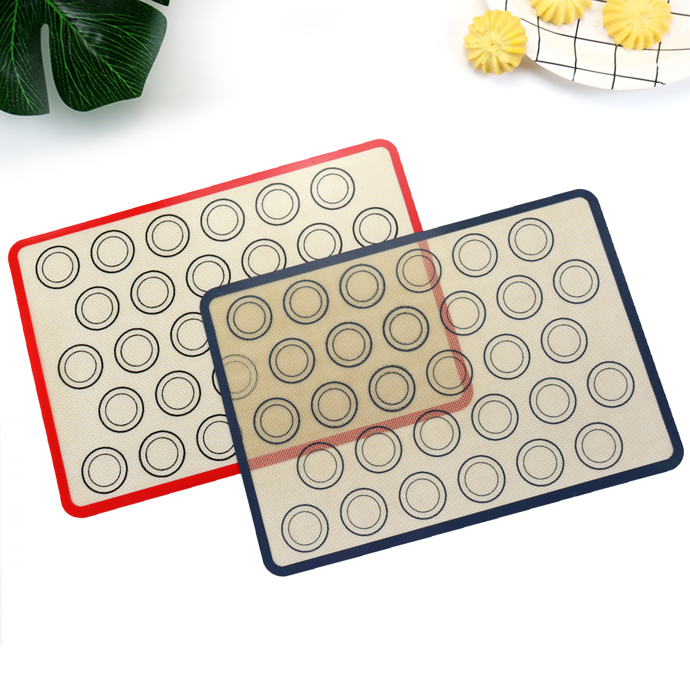 Multi-color Clear Transparent Silicone Non-stick Baking Mat Pack of 2